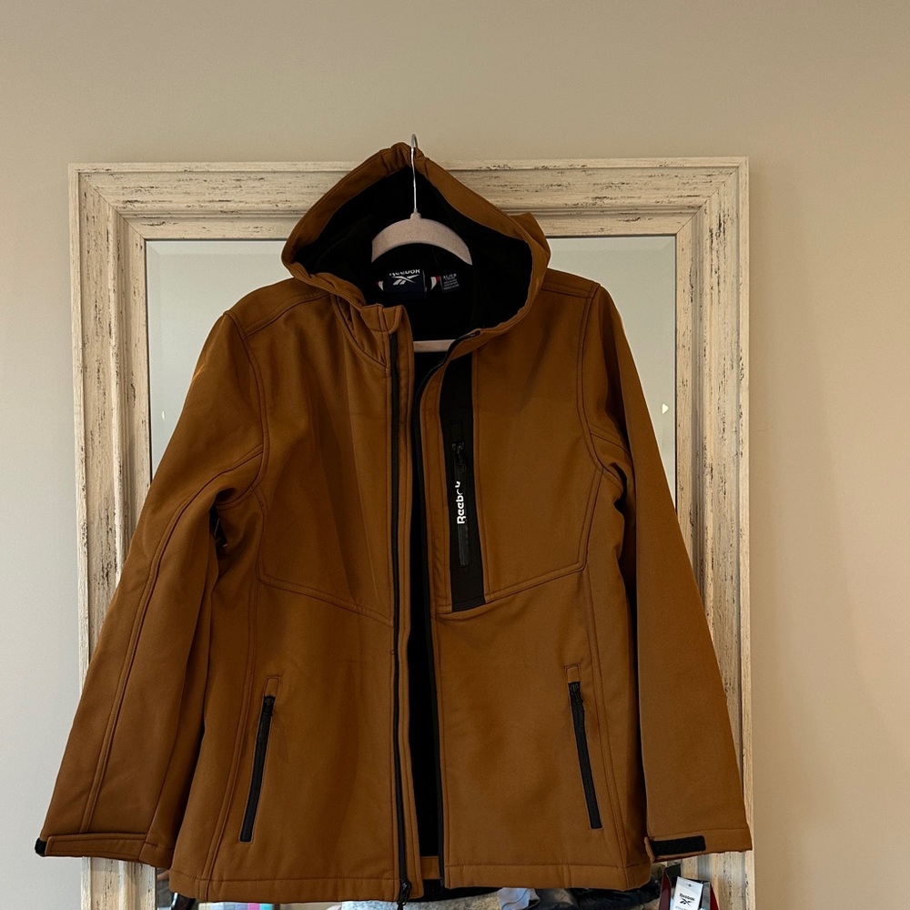 Reebok Kids Brown Hooded Puffer Jacket